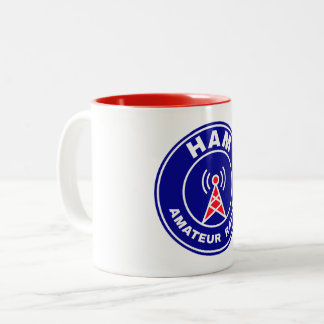 Tasse 2 Couleurs Badge d'antenne d'opérateur de radio amateur HAM
