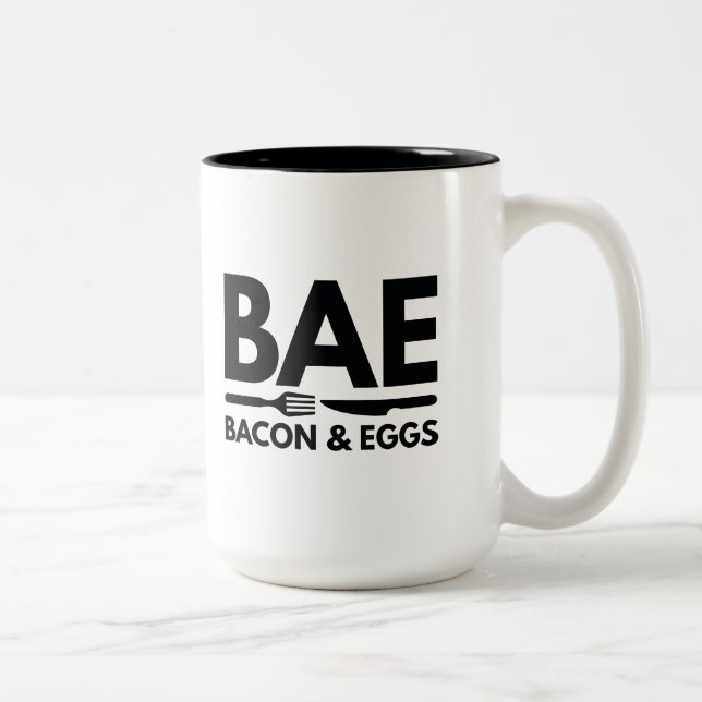Tasse 2 Couleurs BAE Bacon Et Oeufs (Droit)