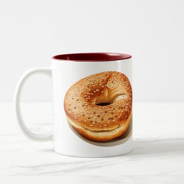 Tasse 2 Couleurs Bagel sur un (Gauche)