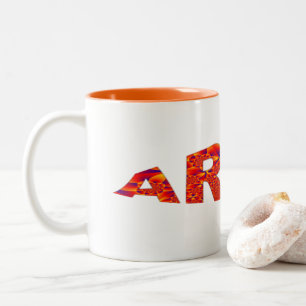 Tasse 2 Couleurs Baies - Firey Orange Jaune Bleu Bleu Deux Tons M