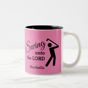 Tasse 2 Couleurs BAIN AMUSANT AU SEIN DU SEIGNEUR PINK Golf personn