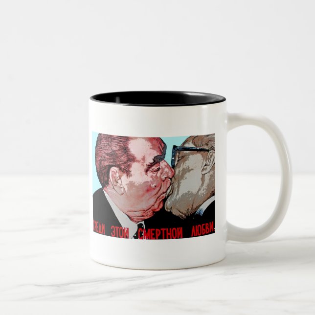 Tasse 2 Couleurs Baiser de Brezhnev et d'Honecker, galerie de côté (Droit)