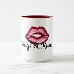 Tasse 2 Couleurs Baiser des lèvres rouges