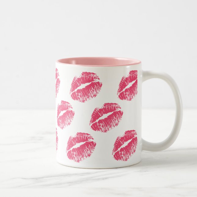 Tasse 2 Couleurs Baiser rose (Droit)
