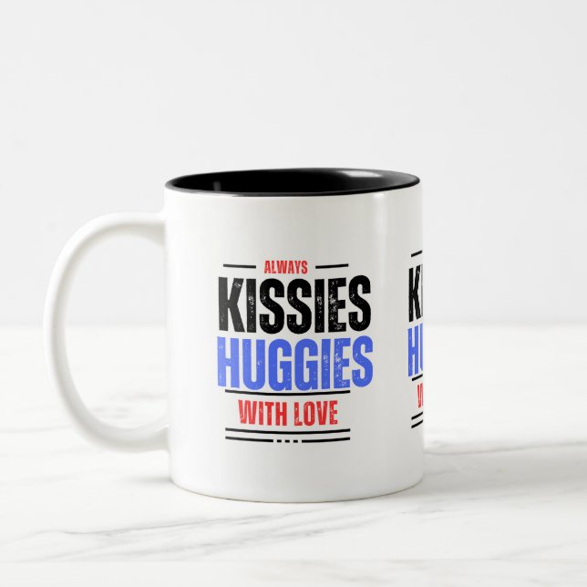 Tasse 2 Couleurs baisers et huggies (Gauche)