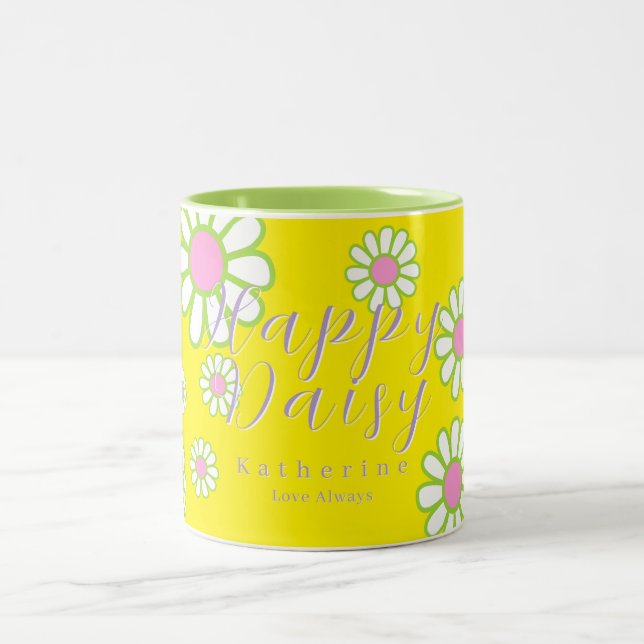 Tasse 2 Couleurs Baisy Simple Jaune (Centre)