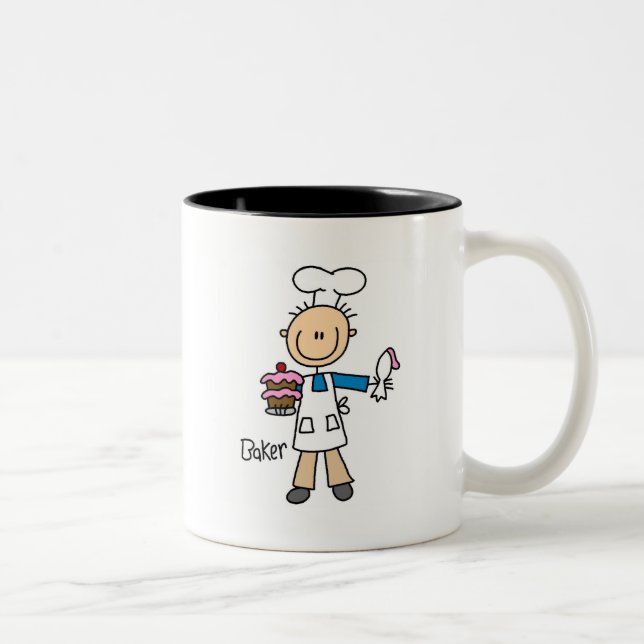 Tasse 2 Couleurs Baker Avec Gâteau (Droit)