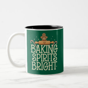 Tasse 2 Couleurs Baking Spirits brillant Noël Drôle Noël Baker