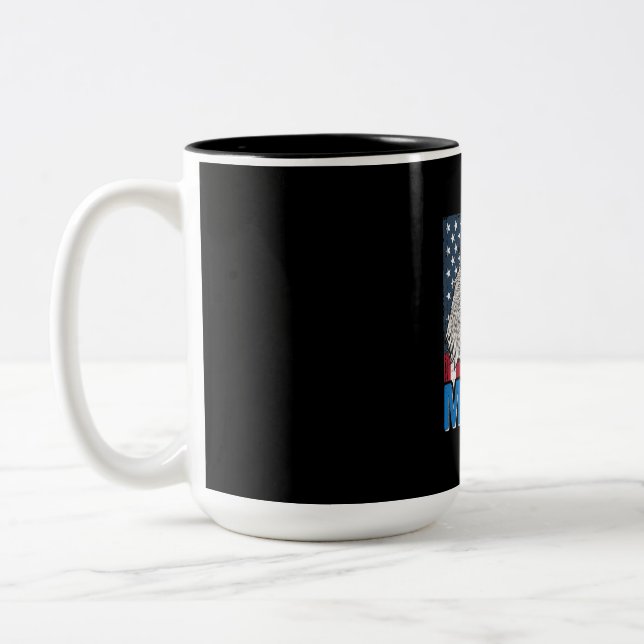 Tasse 2 Couleurs Bald Eagle Merica 4 juillet (Gauche)