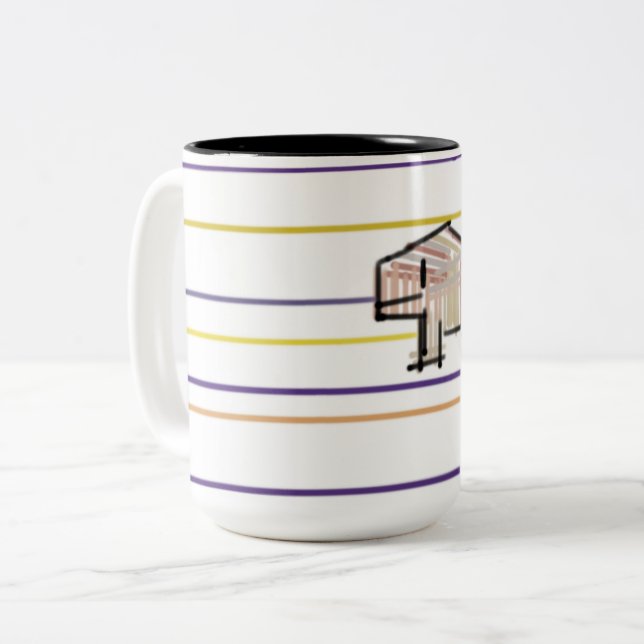 Tasse 2 Couleurs Baleine blanche joie estivale (Devant gauche)