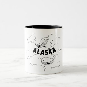 Tasse 2 Couleurs Baleines d'Alaska