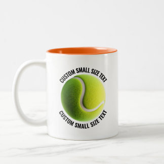 Tasse 2 Couleurs Balle de Tennis & Petit Texte ORANGE 11oz Personna