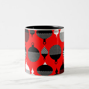 Tasse 2 Couleurs Balle Décorative De Noël Rouge Et Noir