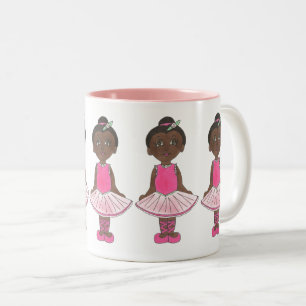 Tasse 2 Couleurs Ballet rose Tutu Ballerina Professeur de danse Con