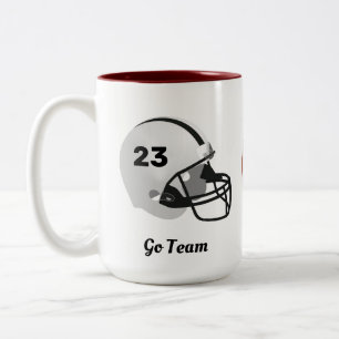 Tasse 2 Couleurs Ballon de football américain personnalisé et casqu
