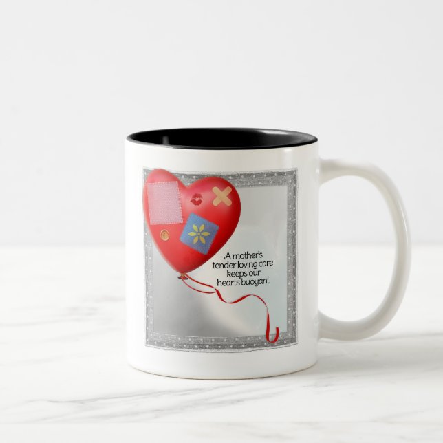 Tasse 2 Couleurs Ballons cardiaques TLC de la mère (Droit)