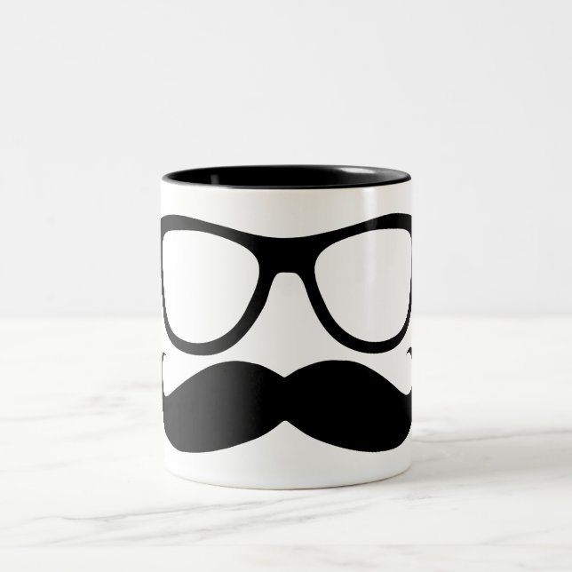 Tasse 2 Couleurs Ballot de moustache (Centre)