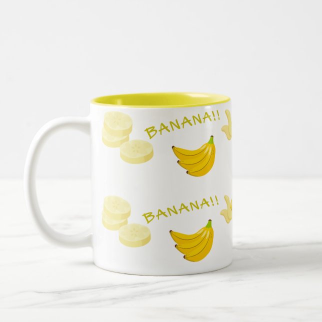 Tasse 2 Couleurs Banane jaune (Gauche)