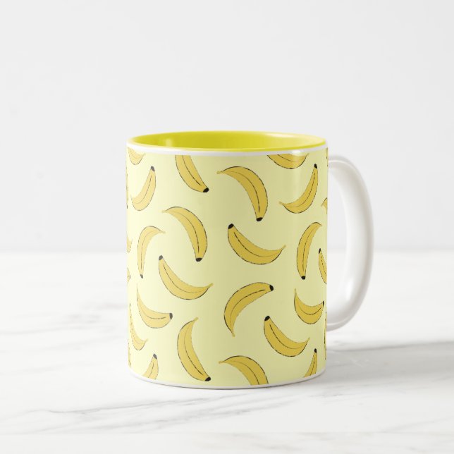 Tasse 2 Couleurs Bananes (Devant droit)