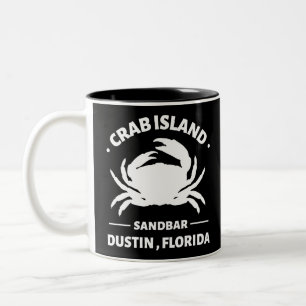 Tasse 2 Couleurs banc de sable de l'île de crabe Dustin Floride