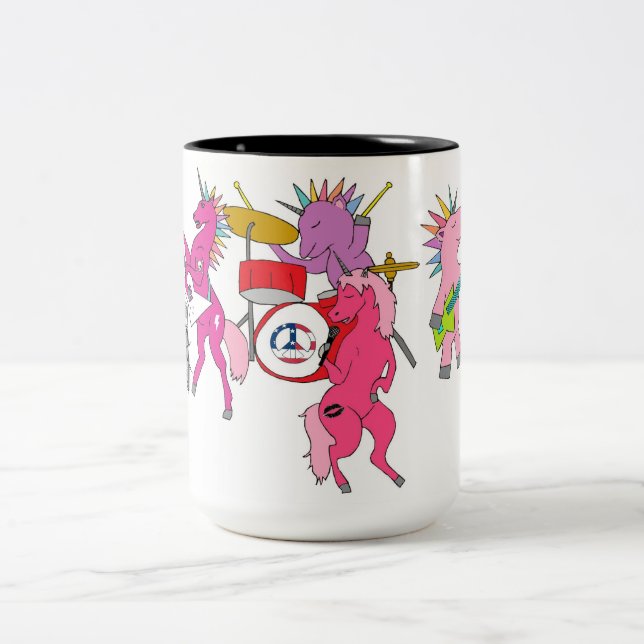 Tasse 2 Couleurs Bande de basculage de licorne (Centre)