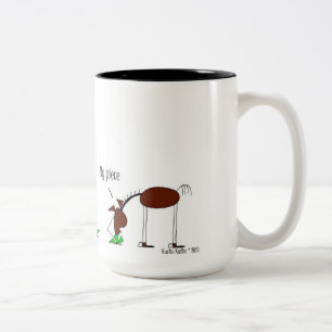 Tasse 2 Couleurs Bande dessinée drôle de cheval