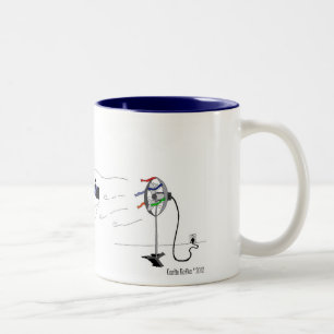 Tasse 2 Couleurs Bande dessinée drôle de super héros de cheval
