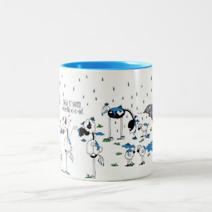 Tasse 2 Couleurs Bande dessinée mignonne de cheval et de moutons