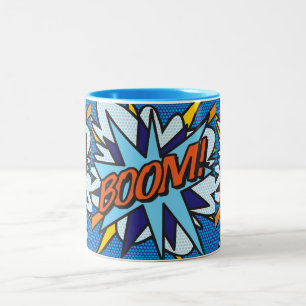 Tasse 2 Couleurs Bande dessinée Pop Art BOOM!