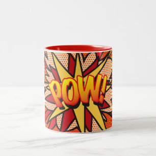 Tasse 2 Couleurs Bande dessinée Pop Art POW!