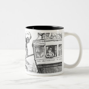 Tasse 2 Couleurs Bande dessinée satirique au sujet de l'état de