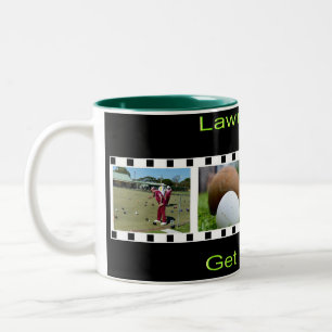 Tasse 2 Couleurs Bande photo de pelouse Bowls,