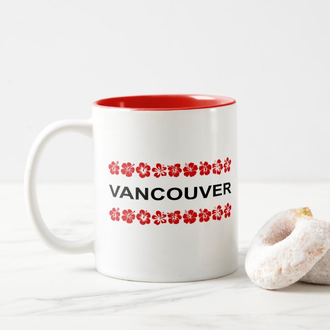 Tasse 2 Couleurs Bandes Aloha de Vancouver (Avec donut)