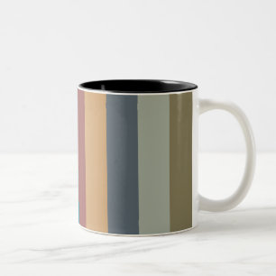Tasse 2 Couleurs bandes de couleur pastel coloré