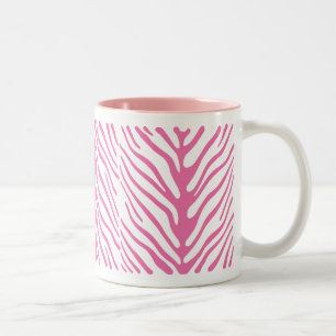 Tasse 2 Couleurs Bandes de zèbre rose