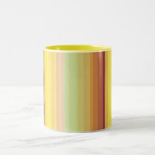 Tasse 2 Couleurs Bandes jaunes orange colorées