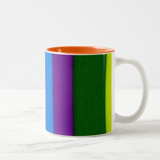 Tasse 2 Couleurs Bandes lumineuses arc-en-ciel (Droit)