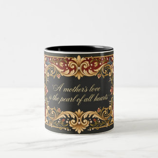 Tasse 2 Couleurs Bannière de la fête des mères en rosemaling luxueu