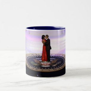 Tasse 2 Couleurs Barack et Michelle Obama