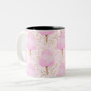 Tasse 2 Couleurs Barbe à papa rose et paillettes dorées Filles mign