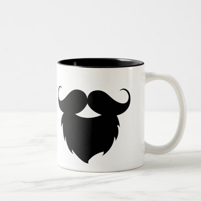 Tasse 2 Couleurs Barbe drôle fraîche (Droit)