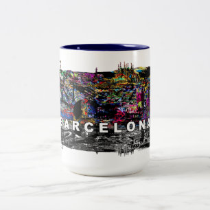 Tasse 2 Couleurs Barcelone en graffiti