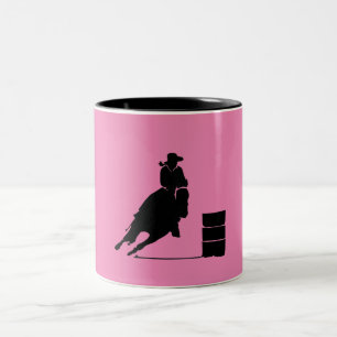 Tasse 2 Couleurs Baril emballant la silhouette de fille sur le