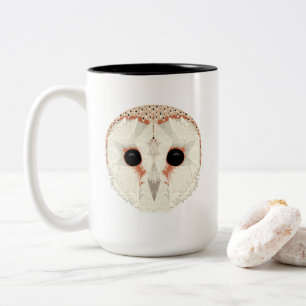 Tasse 2 Couleurs Barn Owl 15oz. Musique noire