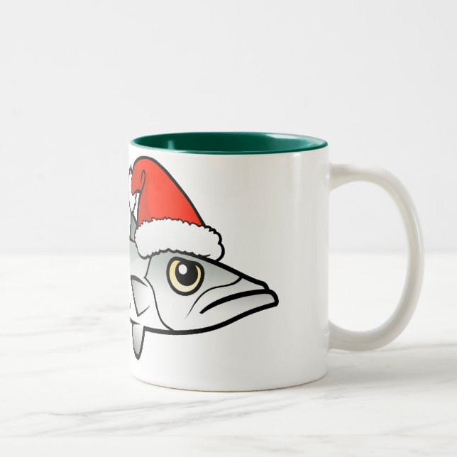 Tasse 2 Couleurs Barracuda Père Noël de Noël (Droit)