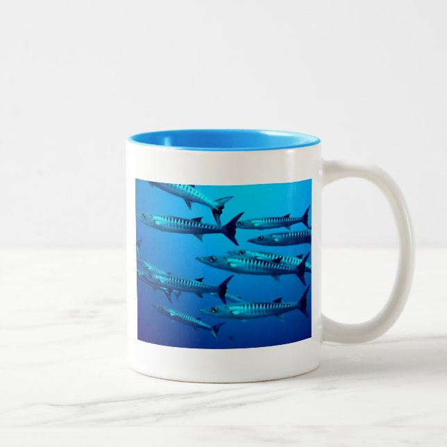 Tasse 2 Couleurs barracuda plongée mer profonde océan eau tropicale (Droit)