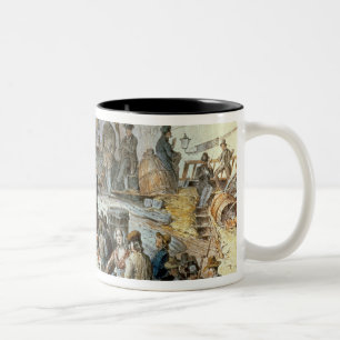 Tasse 2 Couleurs Barricades dans Marzstrasse, Vienne, 1848