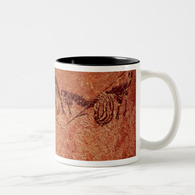 Tasse 2 Couleurs Basculez la peinture d'une scène de chasse, (Droit)