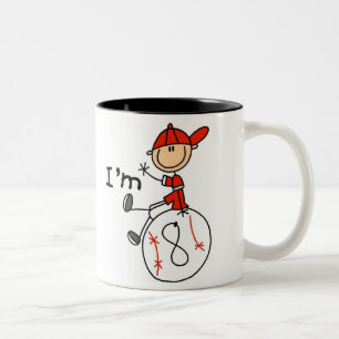 Tasse 2 Couleurs Base-ball garçons j'ai 8 ans
