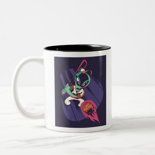 Tasse 2 Couleurs Baseball Alien (Gauche)